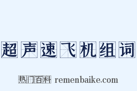 超声速飞机组词是什么意思的图片